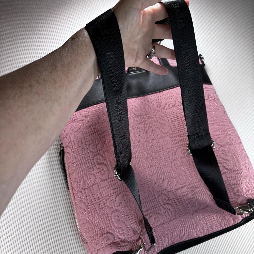 Steve Madden Pink Soft Quilted Convertible Backpack - Picture 16 of 16